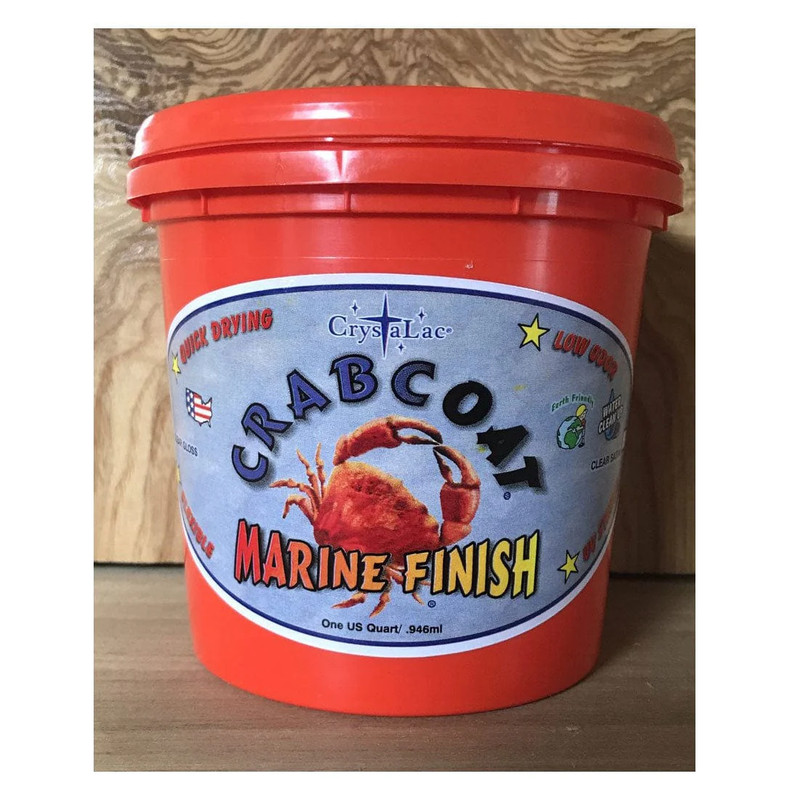 CrabCoat Exterior Marine Finish - Water Based - Clear - Sheen:Gloss - Size:8-oz